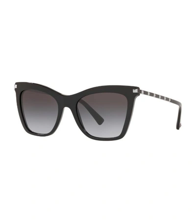 Shop Valentino Garavani Stud-embellished Cat Eye Sunglasses