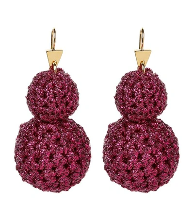 Shop Lucy Folk Crochet Ball Drop Earrings