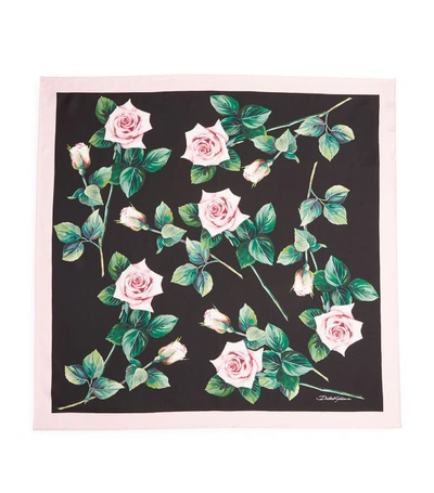 Shop Dolce & Gabbana Silk Floral Scarf