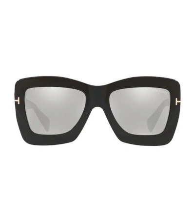 Shop Tom Ford Rectangle Mirrored Sunglasses