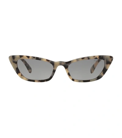 Shop Miu Miu Tortoiseshell Cat Eye Sunglasses