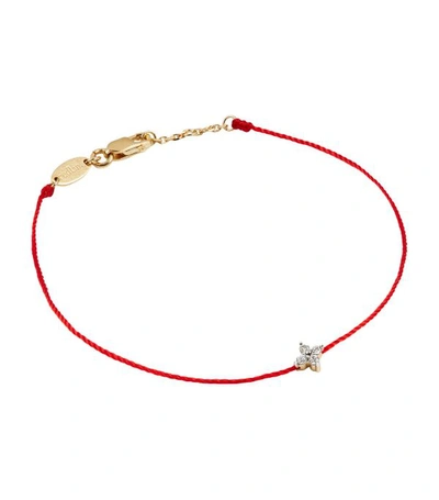 Shop Redline Yellow Gold And Diamond Shiny Bracelet In Red