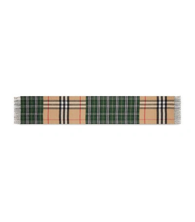 Shop Burberry Contrast Check Scarf