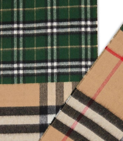 Shop Burberry Contrast Check Scarf