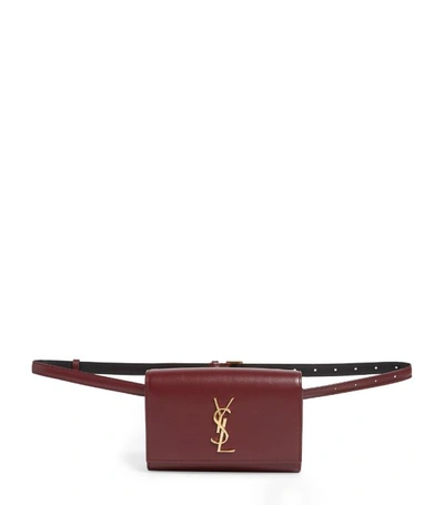 Shop Saint Laurent Leather Kate Belt Bag