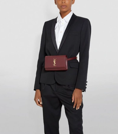 Shop Saint Laurent Leather Kate Belt Bag