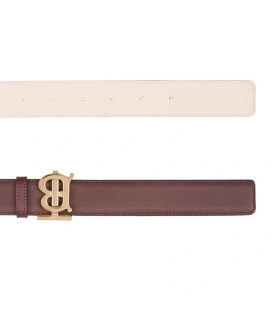 Shop Burberry Leather Reversible Belt