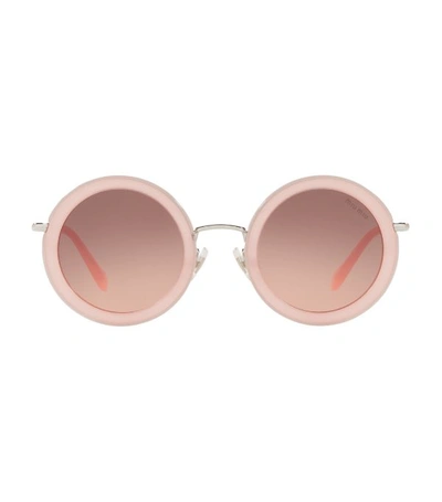 Shop Miu Miu Délice Round Sunglasses