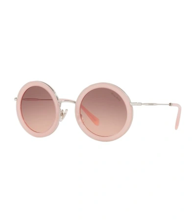 Shop Miu Miu Délice Round Sunglasses
