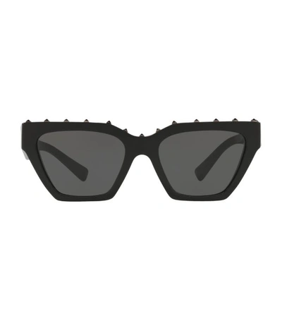 Shop Valentino Rockstud Embellished Sunglasses