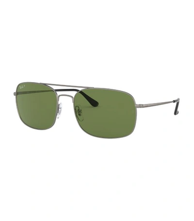 Shop Ray Ban Square Metal Sunglasses