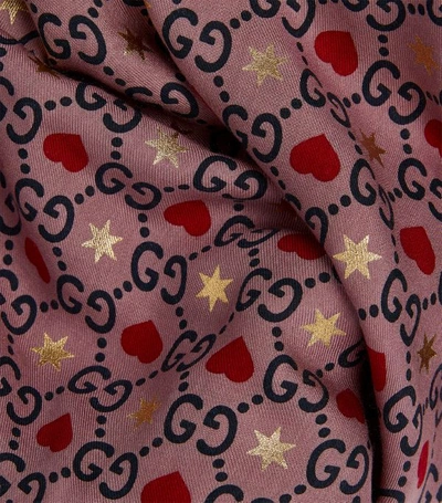 Shop Gucci Silk Gg Supreme Scarf