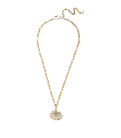 Shop Wald Berlin Gold-plated Drop It Like It's Hot Shell Necklace