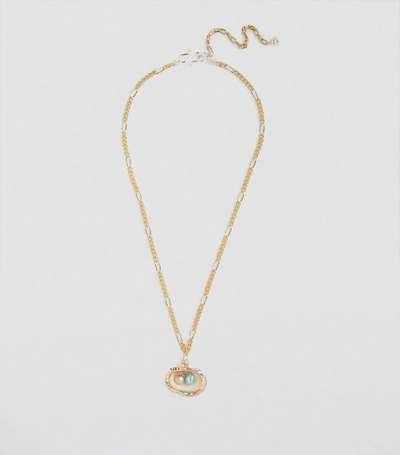 Shop Wald Berlin Gold-plated Drop It Like It's Hot Shell Necklace