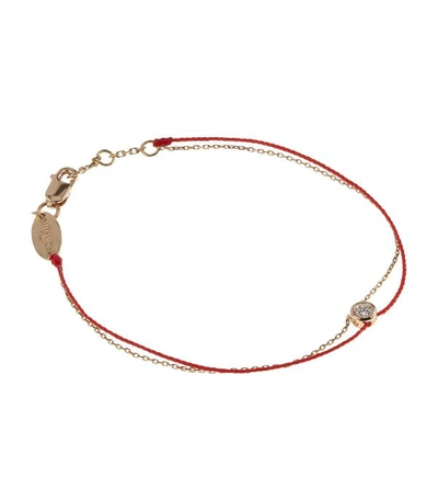 Shop Redline Rose Gold And Diamond Pure Elegant Bracelet In Red