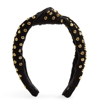 Shop Lele Sadoughi Studded Crystal Knot Headband