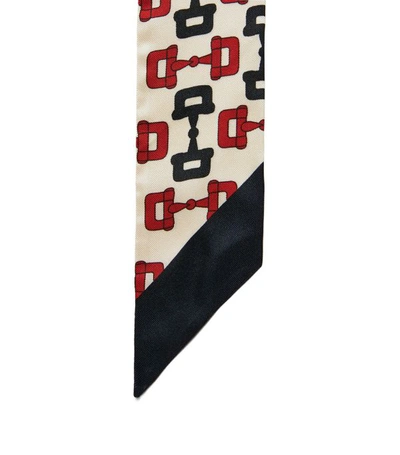 Shop Gucci Silk Horsebit Scarf