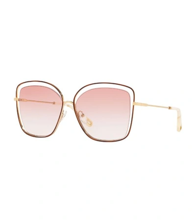 Shop Chloé Poppy Cat Eye Sunglasses