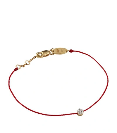 Shop Redline Yellow Gold And Diamond Illusion Bracelet In Red