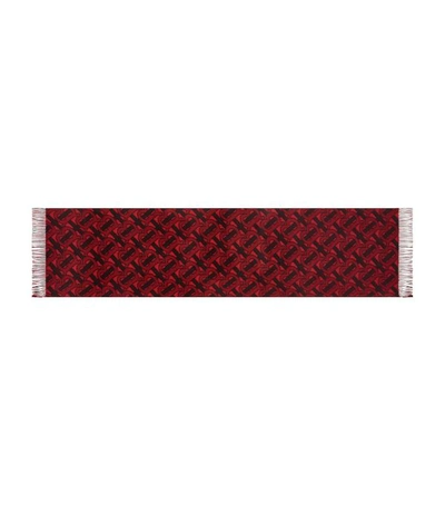 Shop Burberry Mongram Cashmere Jacquard Scarf