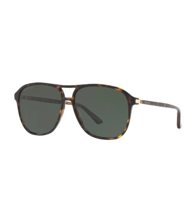 Shop Gucci Acetate Aviator Sunglasses