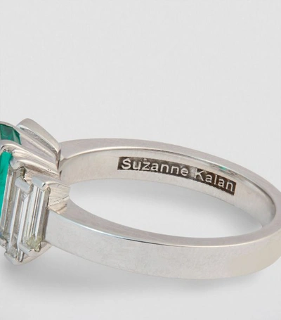 Shop Suzanne Kalan White Gold, Diamond And Emerald Fireworks Ring
