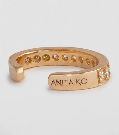 Shop Anita Ko Rose Gold And Diamond Ear Cuff