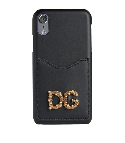 Shop Dolce & Gabbana Leather Card Holder Iphone X Case