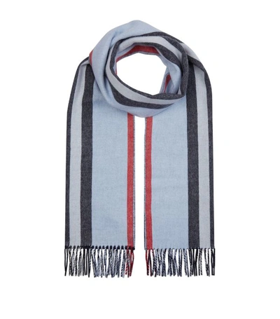 Shop Burberry Reversible Icon Stripe Cashmere Scarf