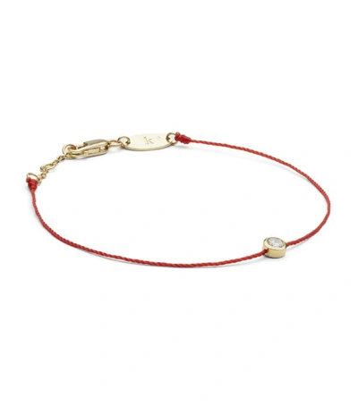 Shop Redline Yellow Gold And Diamond Pure Bracelet In Red