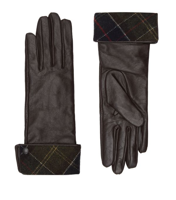 barbour leather gloves