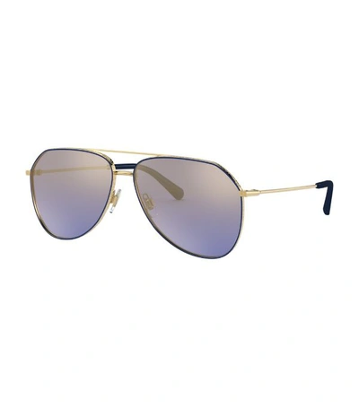 Shop Dolce & Gabbana Pilot Metal Sunglasses