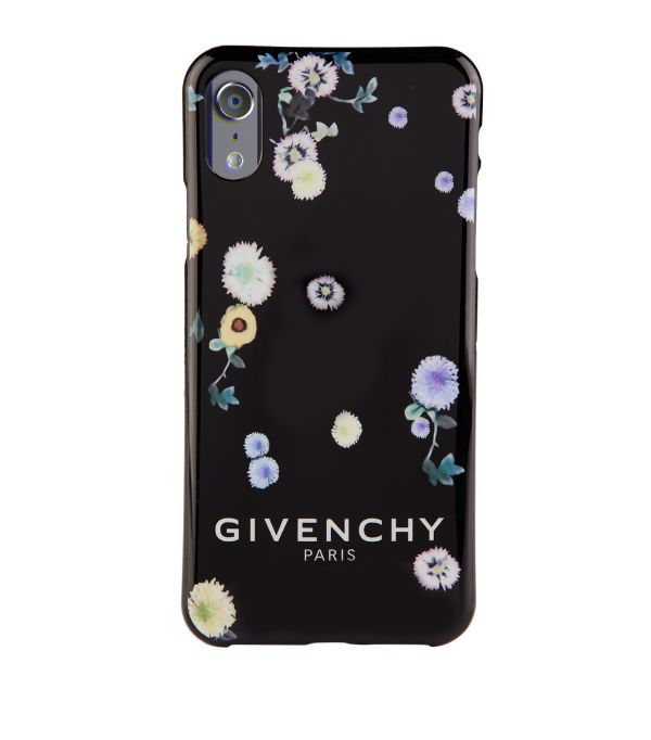 Givenchy Floral Iphone X Case In 001 Black Modesens