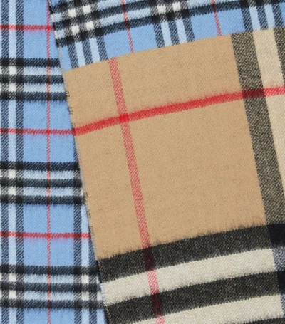 Shop Burberry Contrast Check Scarf