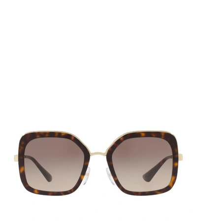 Shop Prada Tortoiseshell Square Sunglasses