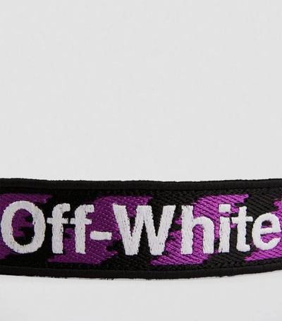 Shop Off-white Logo-embroidered Macramé Bracelet