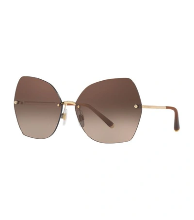 Shop Dolce & Gabbana Dg2204 Irregular Sunglasses