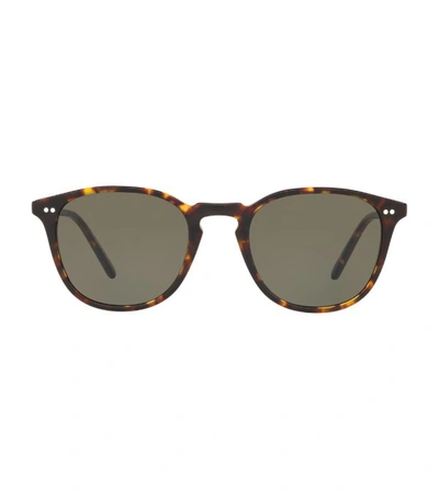 Shop Oliver Peoples Tortoiseshell Forman La Sunglasses