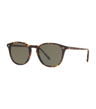 Shop Oliver Peoples Tortoiseshell Forman La Sunglasses
