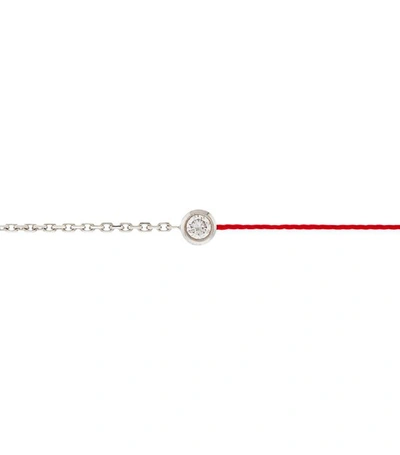 Shop Redline White Gold And Diamond Pure Double Bracelet In Red
