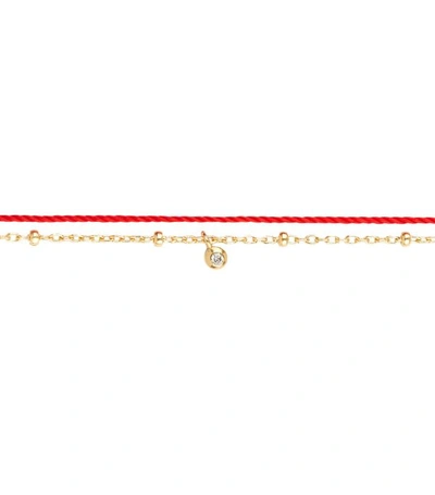 Shop Redline Yellow Gold And Diamond Honorée Bracelet In Red