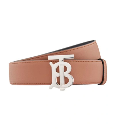 Shop Burberry Leather Reversible Belt