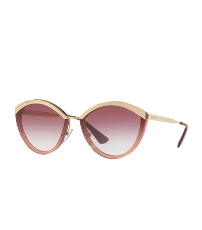 Shop Prada Oval Sunglasses