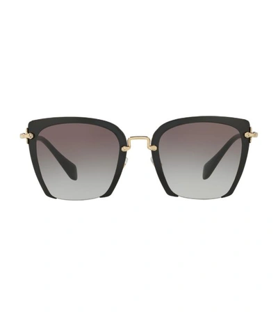 Miu Miu Women's Oversized Square Sunglasses, 54mm In Grey Gradient |  ModeSens