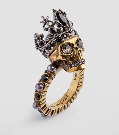 Shop Alexander Mcqueen Queen Skull Ring