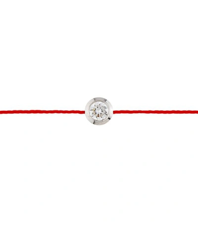 Shop Redline White Gold And Diamond So Pure Bracelet In Red