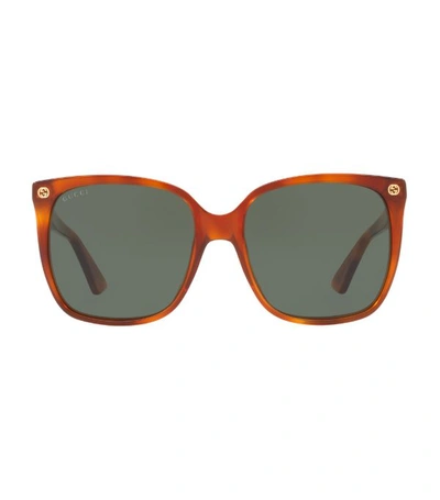 Shop Gucci Tortoiseshell Print Sunglasses