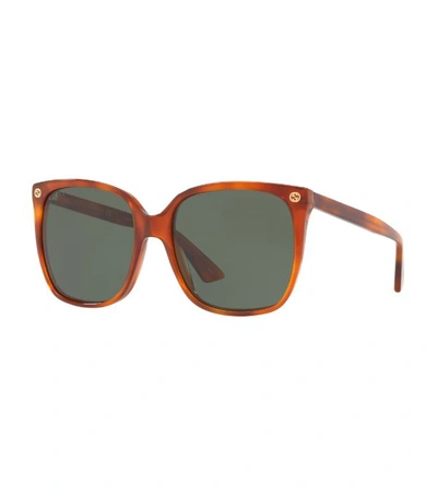 Shop Gucci Tortoiseshell Print Sunglasses