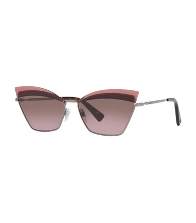 Shop Valentino Rockstud Cat Eye Sunglasses