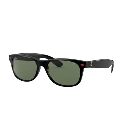 Ray Ban Rb2132m Scuderia Ferrari Collection Sunglasses Black Frame Green  Lenses 55-18 | ModeSens